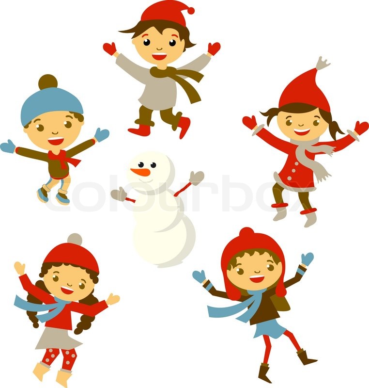762x800 Winter Little Girl Sculpts Snowman, Christmas Boy Snow Children