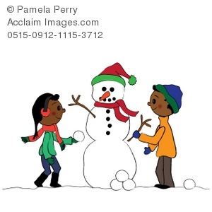 300x300 Children Making A Snowman Clipart Amp Stock Photography Acclaim Images