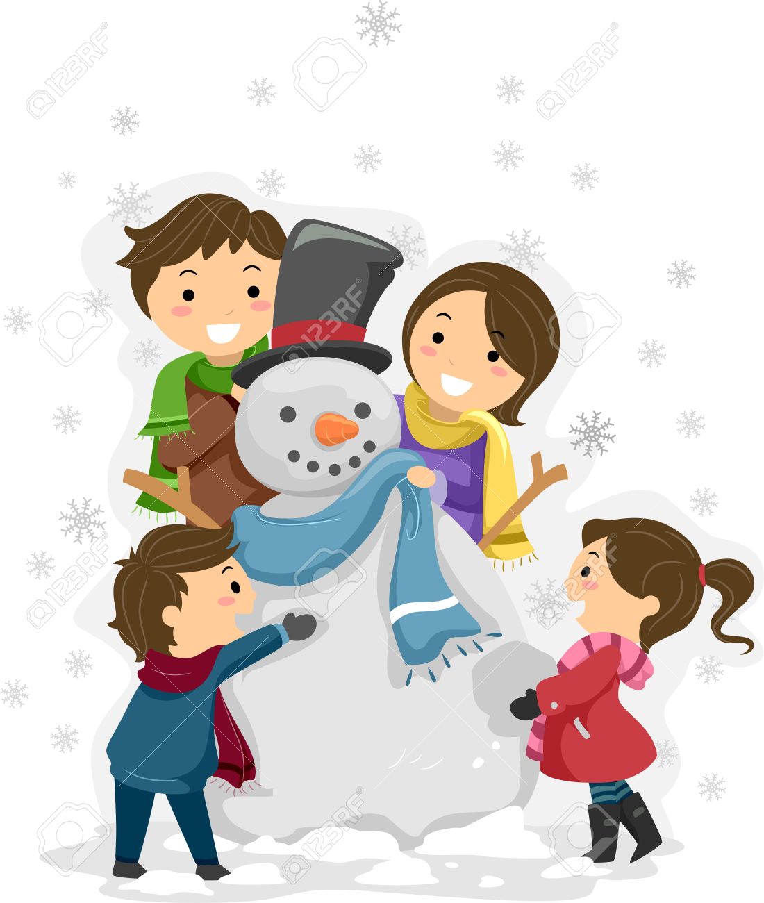 1100x1300 Clip Art Snowman Family Clip Art