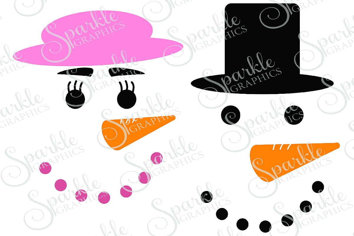 1200x800 Snowman Face File Set Svg, Eps, Dxf, Design Bundles