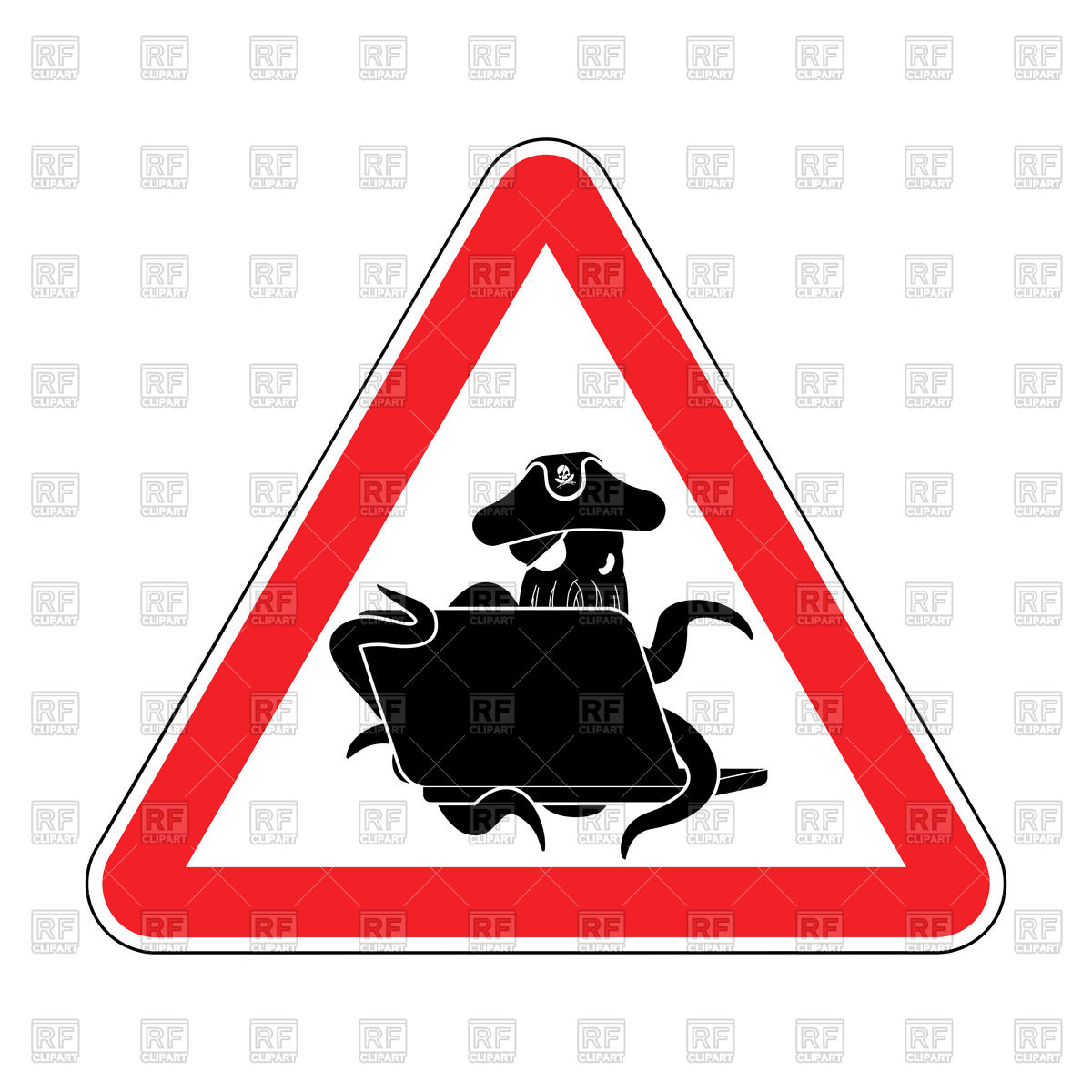 1200x1200 Attention Sign Of Web Pirate