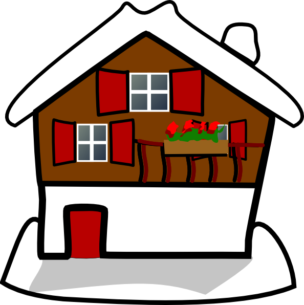 594x596 House Covered In Snow Clip Art At Clker Com Vector