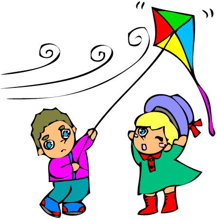 446x451 Windy Weather Clip Art