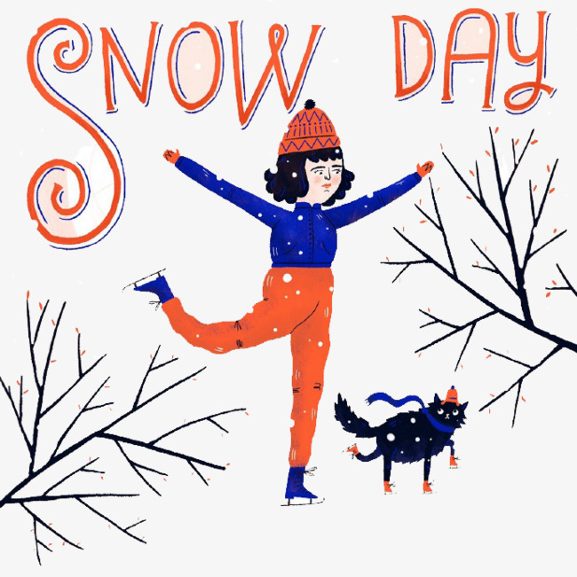 650x651 Cartoon Snowy Weather, Snow, Ice Skating, Winter Png Image