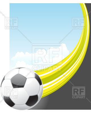 320x400 Soccer Poster With Ball Royalty Free Vector Clip Art Image