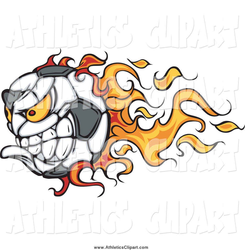 1024x1044 Clip Art Of A Flaming Angry Soccer Ball Character By Chromaco