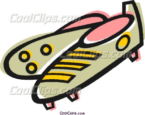 300x238 Soccer Cleats Vector Clip Art