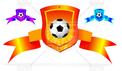 400x235 Soccer Shield Background Royalty Free Vector Clip Art Image