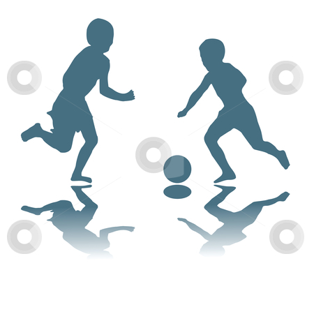 450x450 Kids Playing Soccer Stock Vector