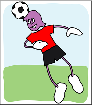 304x347 Clip Art Cartoon School Scene Sports Soccer 04 Color I Abcteach