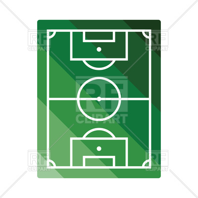400x400 Icon Of Top View Soccer Field Royalty Free Vector Clip Art Image