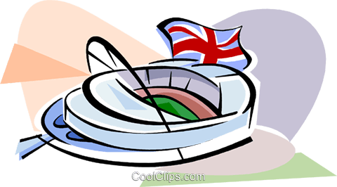 480x266 New Wembley Stadium Royalty Free Vector Clip Art Illustration