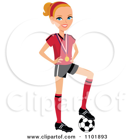 450x470 Girl Soccer Player Clipart