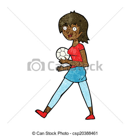 449x470 Cartoon Soccer Girl Clip Art Vector