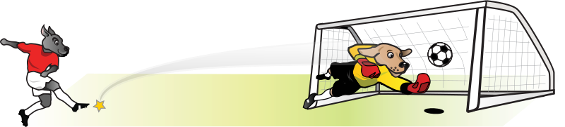 800x181 Free Clipart Soccer Dog Striker Kicking