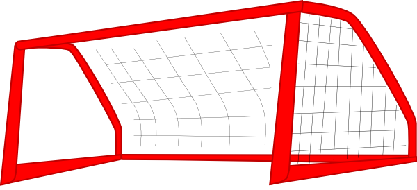 600x274 Red Soccer Goal Net Clip Art