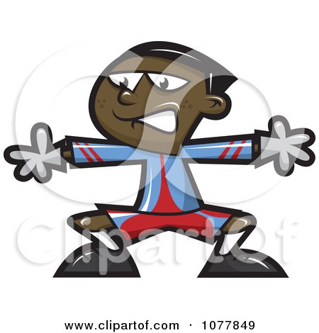 450x470 Clipart Black Boy Playing Soccer Goalie