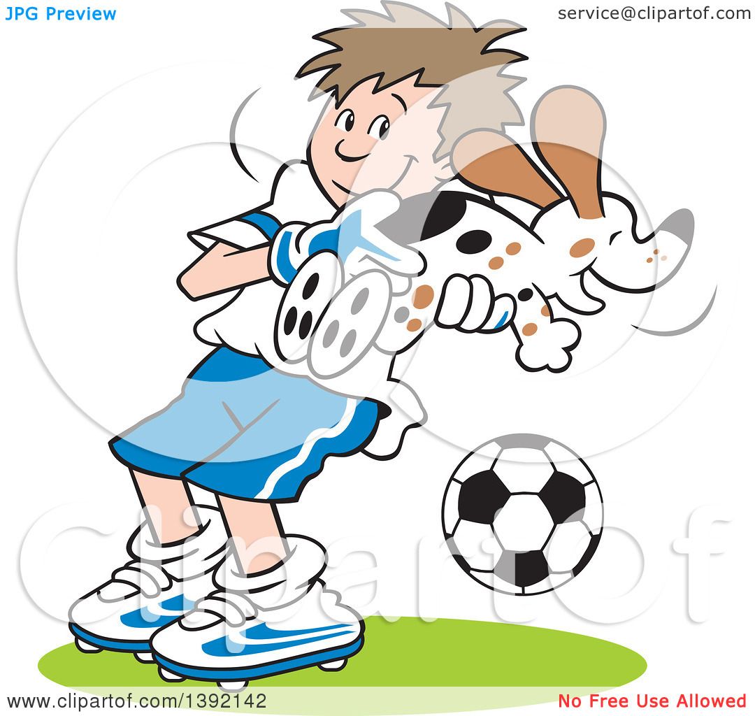 1080x1024 Clipart Of A Cartoon Soccer Player Goalie Boy Catching A Dog