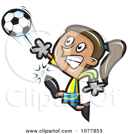 450x470 Clipart Of Soccer Player Making A Goal