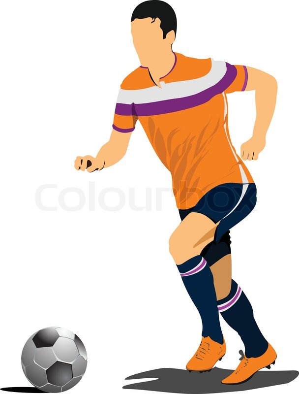 608x800 Football Soccer Players Stock Vector Colourbox