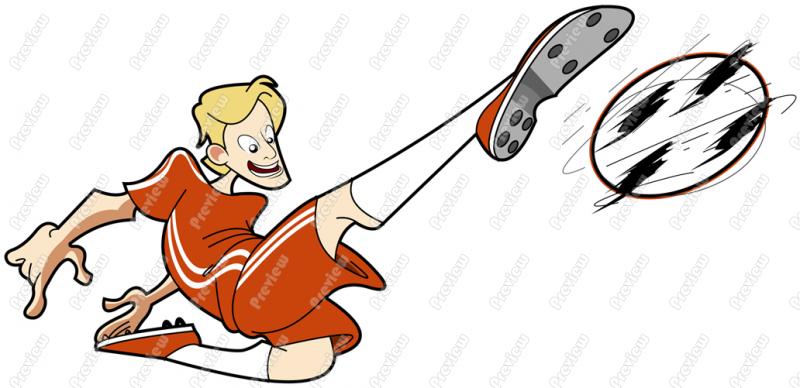 800x388 Caucasian Soccer Player Character Clip Art
