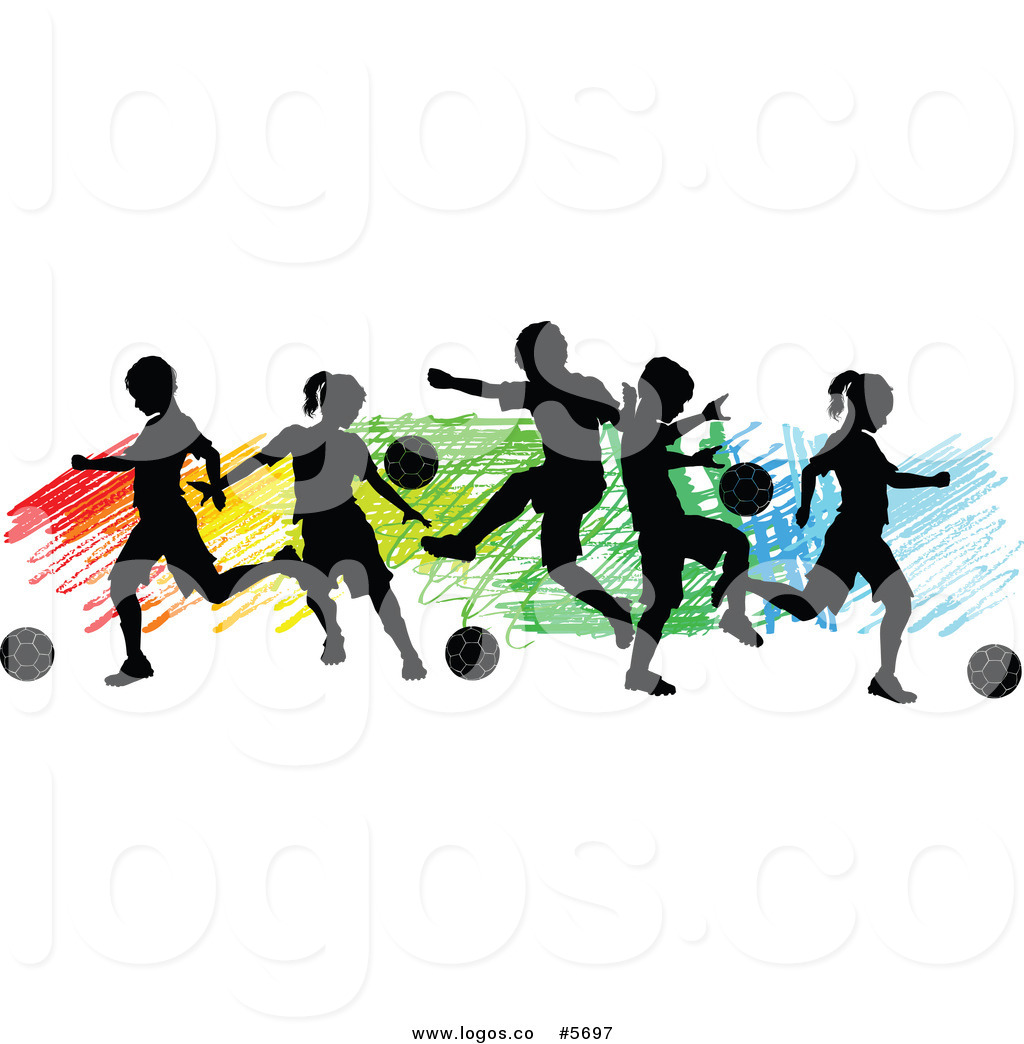 1024x1044 Royalty Free Vector Of A Logo Of Silhouetted Children Playing