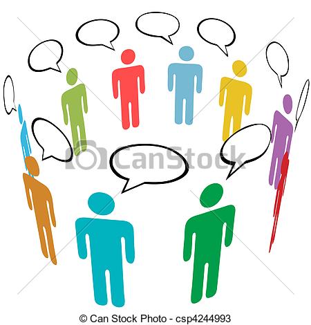450x470 Many People Group Talk Network Social Media Clip Art Vector
