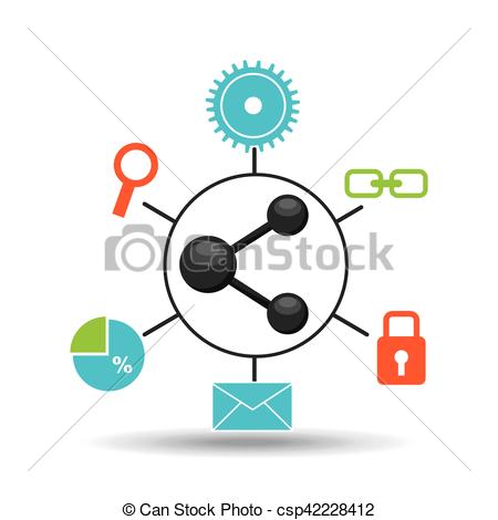 450x470 Sharing Symbol Technology Social Media Concept. Sharin Vector