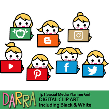 350x350 Social Media Clip Art By Darrakadisha Teachers Pay Teachers