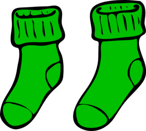 300x270 Green Sock Clip Art