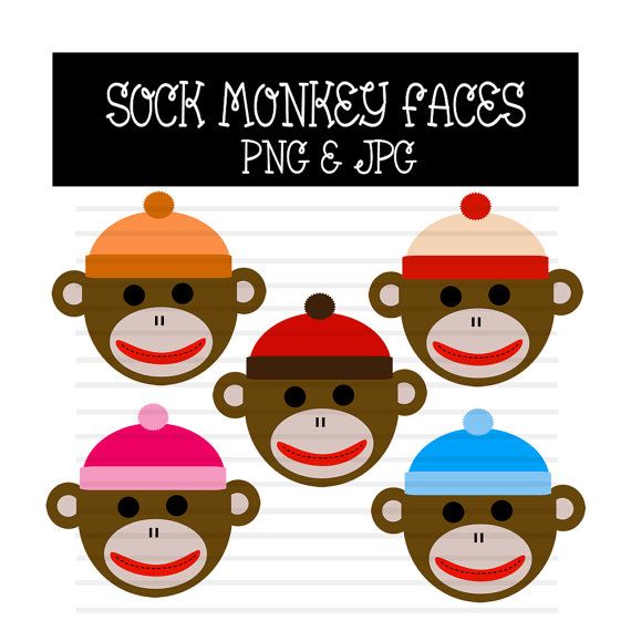 570x570 Sock Monkey Face Clip Art 101 Clip Art