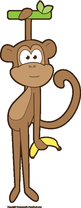 268x685 Free Clip Art Of Monkey