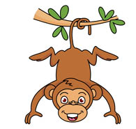 195x185 Free Clip Art Monkeys Clipart