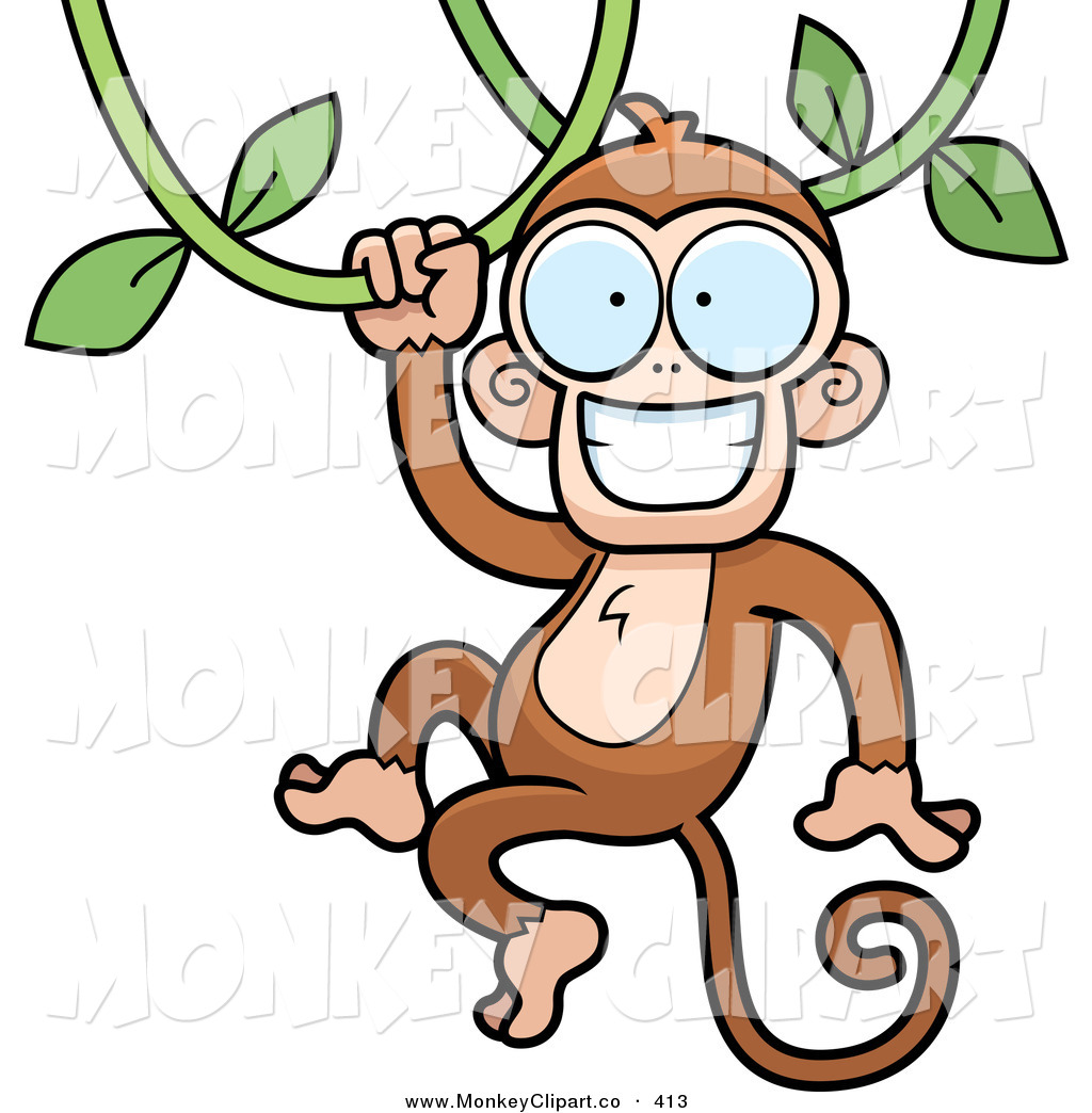 1024x1044 Monkey Swinging On Vine.clipart