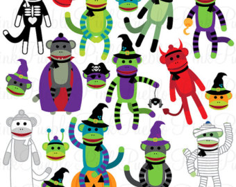 340x270 Sock Monkey Clipart Etsy