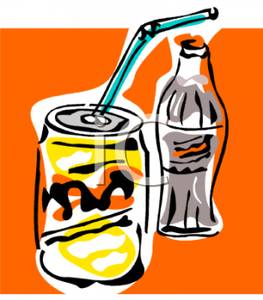 263x300 Clipart Picture A Straw In A Can Of Soda