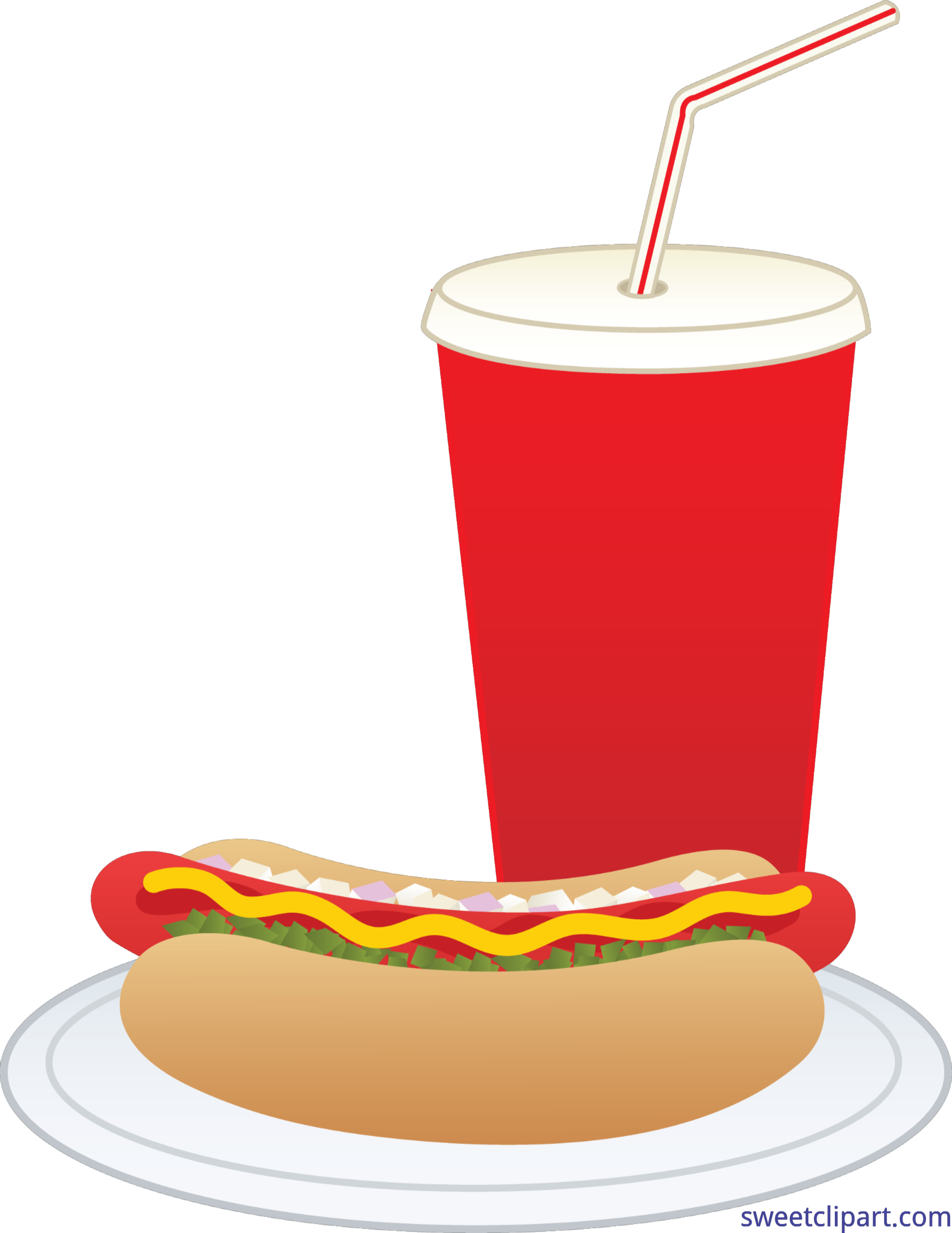 5642x7305 Hot Dog And Soda Clip Art