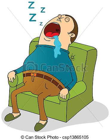 369x470 Sleeping On Sofa Vector Clipart