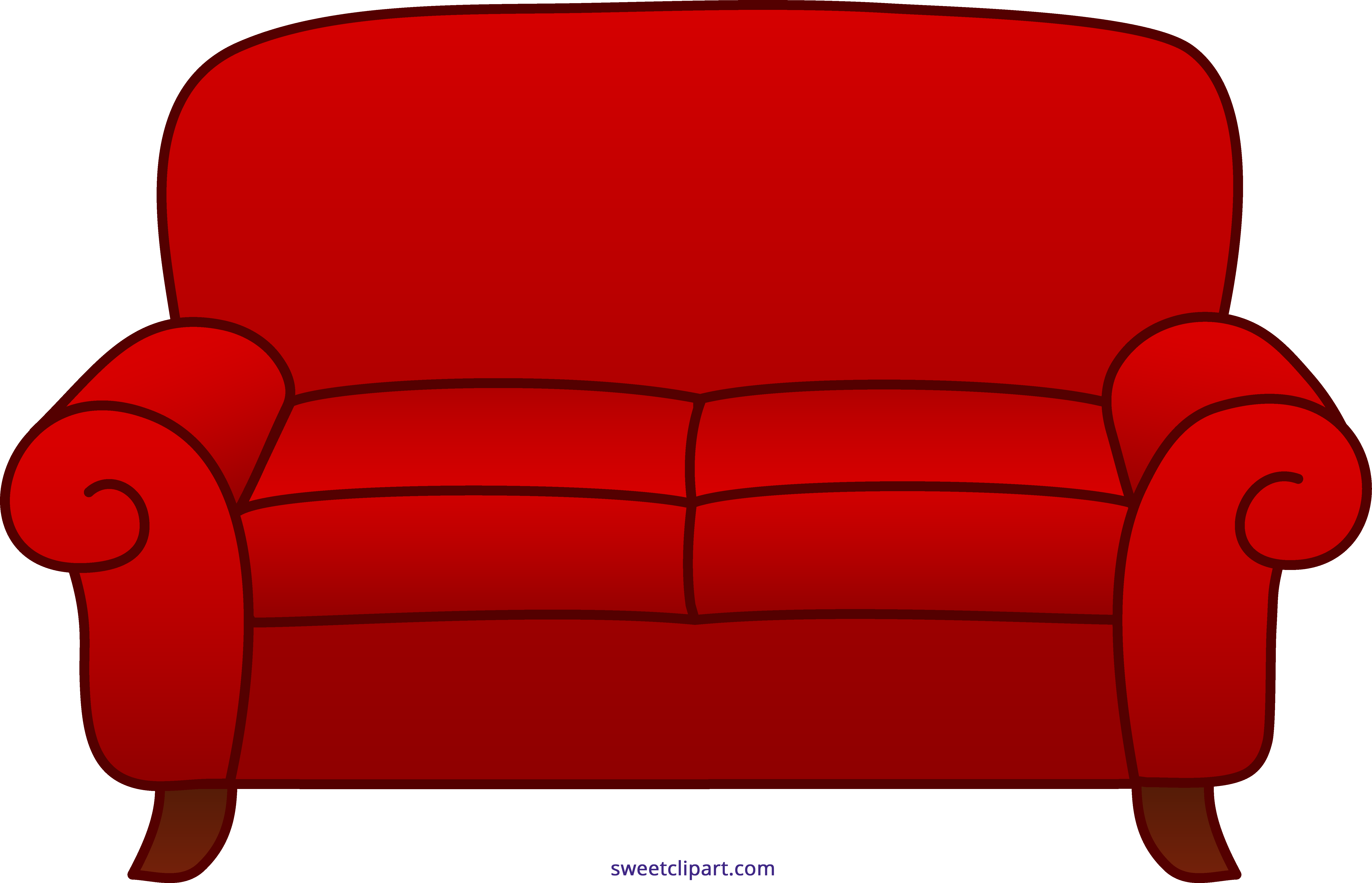 6947x4471 Sofa Red Clipart