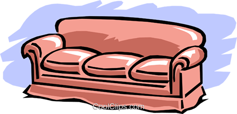480x231 Couchsofa Royalty Free Vector Clip Art Illustration Hous1083