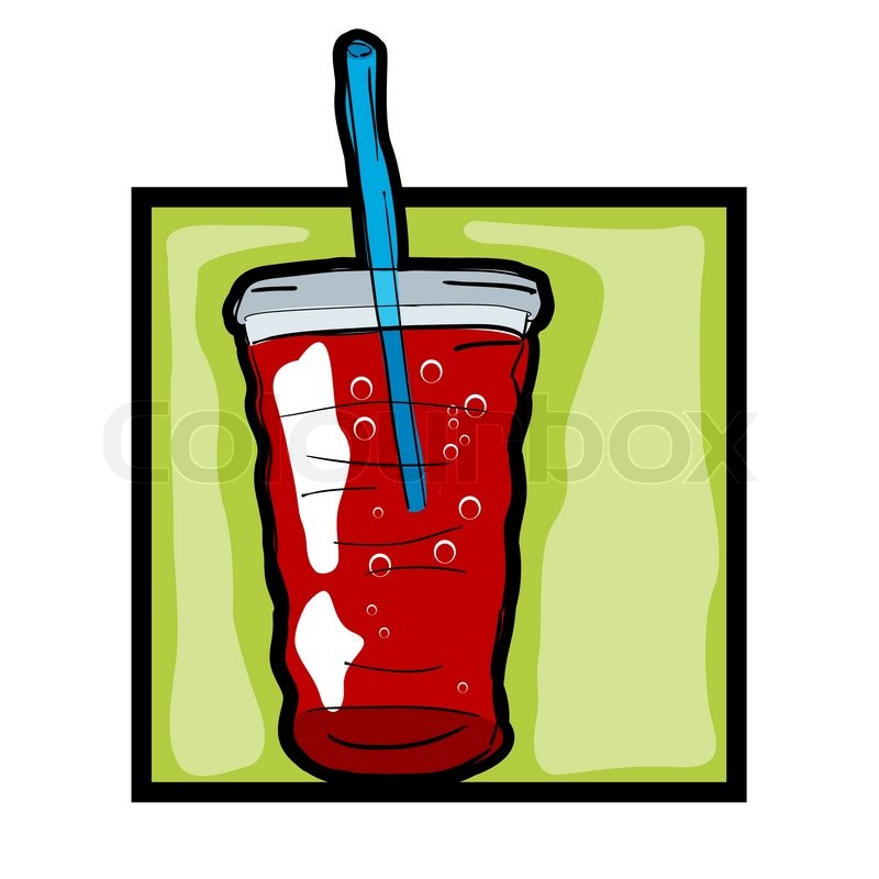 800x800 Classic Clip Art Graphic Icon With Fresh Soda Stock Vector