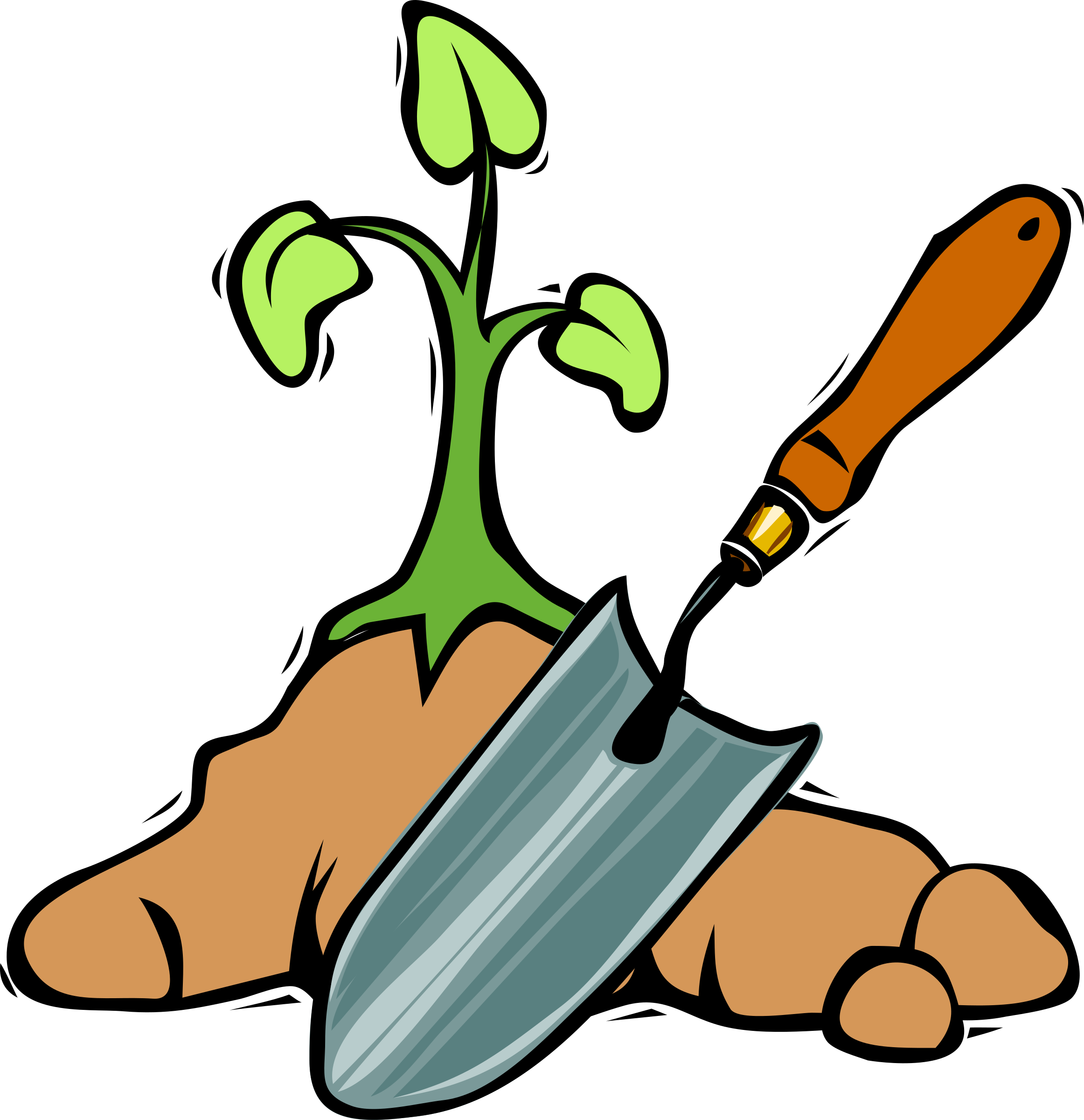 2324x2400 Gardening Shovel Clipart