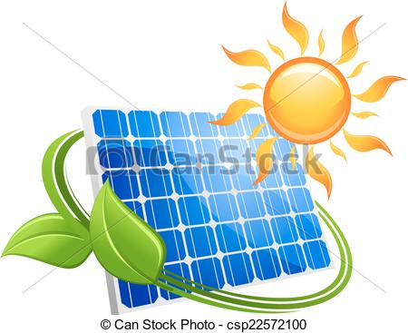 450x367 Solar Energy Eco Concept With A Blue Photovoltaic Panel Vector