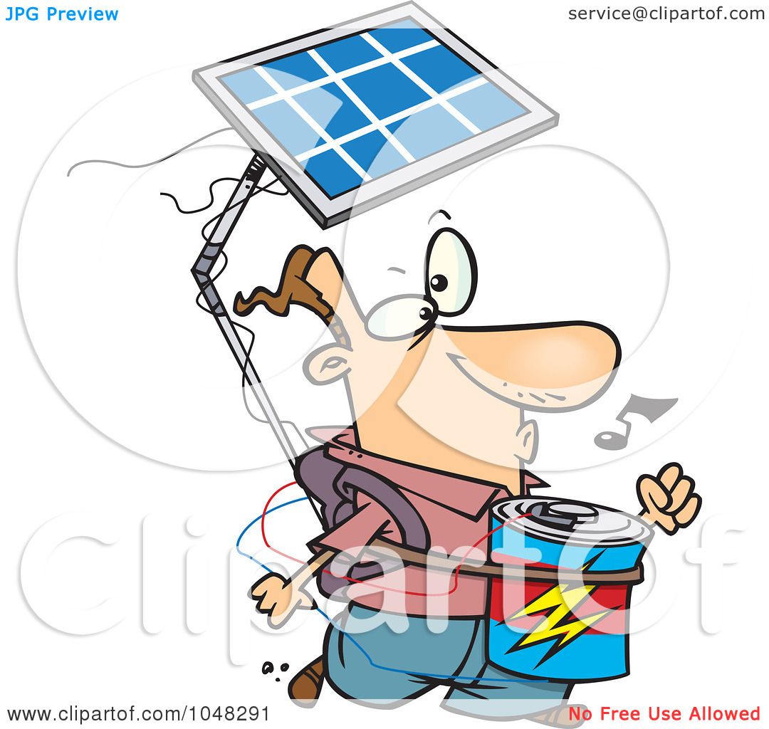 1080x1024 Royalty Free (Rf) Clip Art Illustration Of A Cartoon Solar Power