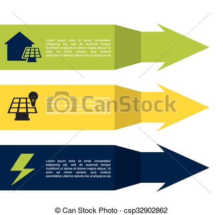 450x435 Solar Energy Design, Vector Illustration Eps10 Graphic Clip Art
