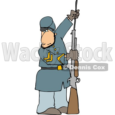 400x400 Civil War Soldier Loading His Rifle Clipart Djart