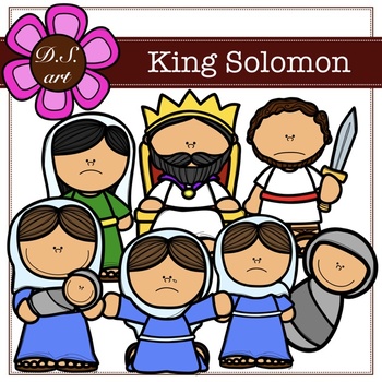 350x350 King Solomon Clipart (Color And Blackampwhite) By Dsart Tpt