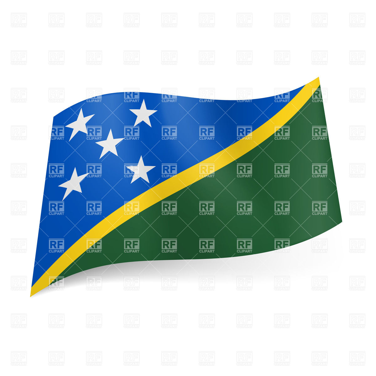 1200x1200 National Flag Of Solomon Islands Royalty Free Vector Clip Art