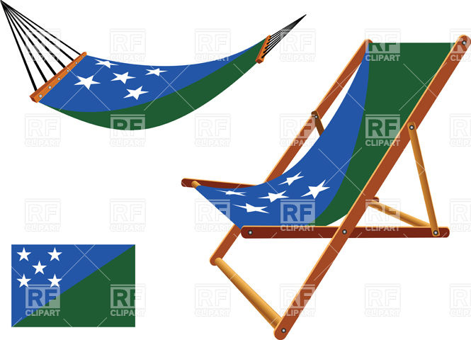 665x480 Solomon Islands Flag Hammock And Deck Chair Royalty Free Vector