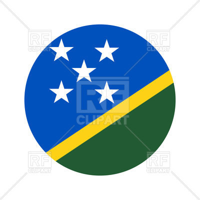 400x400 Solomon Islands Circle Flag Royalty Free Vector Clip Art Image